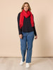 Cosy Fringe Scarf - Red