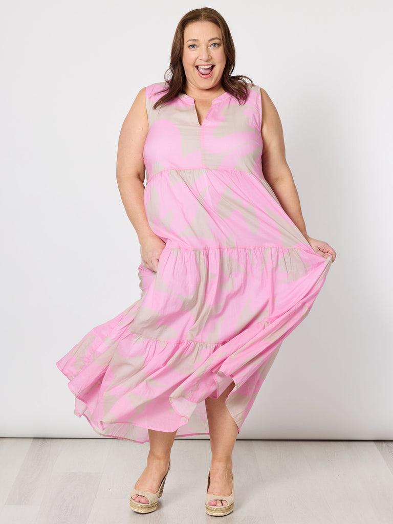 Sienna Dress - Pink Stone