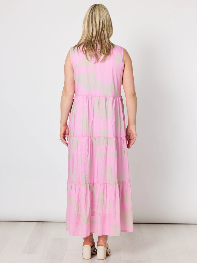 Sienna Dress - Pink Stone