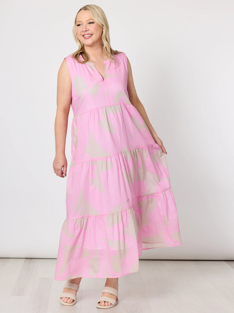 Sienna Dress - Pink Stone