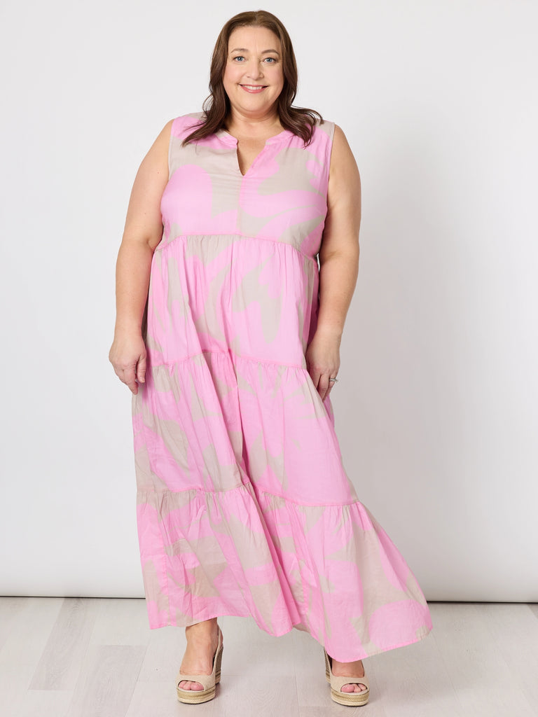 Sienna Dress - Pink Stone