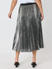 Pleated Shimmer Skirt - Silver
