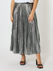 Shimmer Pleated Skirt - Silver