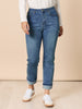 The Retro Cuff Straight Leg Jean - Denim
