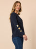 Hearts Square Tee - Navy