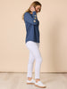 Hearts Square Tee - Denim
