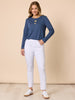 Hearts Square Tee - Denim