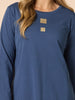 Hearts Square Tee - Denim