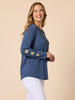 Hearts Square Tee - Denim