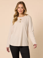 Hearts Square Tee - Natural