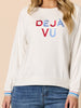 Deja Vu Embroidered Sweatshirt - Ivory