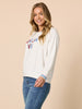 Deja Vu Embroidered Sweatshirt - Ivory