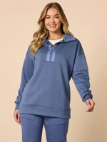 Urban City Zip Sweatshirt - Denim Blue