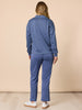 Urban City Zip Sweatshirt - Denim Blue