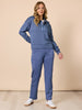 Urban City Zip Sweatshirt - Denim Blue