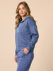 Urban City Zip Sweatshirt - Denim Blue