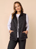 St Moritz Reversible Quilted Vest - Black