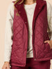 St Moritz Reversible Quilted Vest - Shiraz