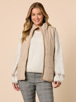 The Alpine Puffer Vest - Natural