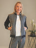 Empire Spliced Jacket - Black Ivory
