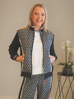 Empire Spliced Jacket - Black Ivory