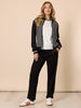 Empire Spliced Jacket - Black Ivory
