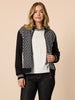 Empire Spliced Jacket - Black Ivory