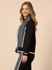 Empire Spliced Jacket - Black Ivory