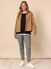 Downtown Faux Suede Jacket - Caramel