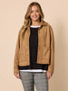 Downtown Faux Suede Jacket - Caramel