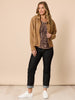 Downtown Faux Suede Jacket - Caramel