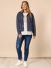 Downtown Faux Suede Jacket - Indigo