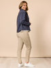 Downtown Faux Suede Jacket - Indigo