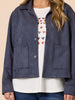 Downtown Faux Suede Jacket - Indigo