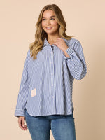 Liberty Stripe Print Shirt - Blue/ White