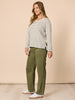 Carpenter Wide Leg Pull on Jean - Khaki
