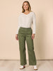 Carpenter Wide Leg Pull on Jean - Khaki