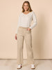 Carpenter Wide Leg Pull on Jean - Natural