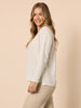 City Stripe Long Sleeve Tee - Natural Ivory