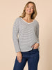 City Stripe Long Sleeve Tee - Navy Ivory