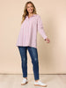 Off the Cuff Stripe Print Shirt - Red/ White