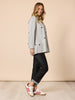 Aspen Heart Stripe Print Shirt - Black/White