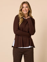 Alicia 2 in 1 Top - Coffee