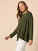Elise Spot Print Top - Khaki
