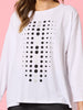 Elise Spot Print Top - White