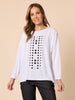 Elise Spot Print Top - White