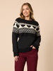 Aspen Hearts Knit - Black Ivory