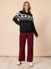 Aspen Hearts Knit - Black Ivory