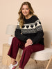 Aspen Hearts Knit - Black Ivory