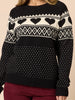 Aspen Hearts Knit - Black Ivory
